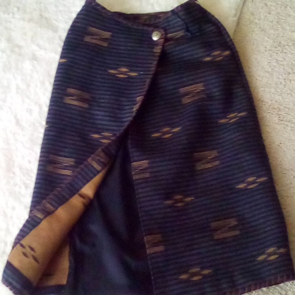 RARE Ralph Lauren vintage wool maxi Aztec skirt - Picture 6 of 9